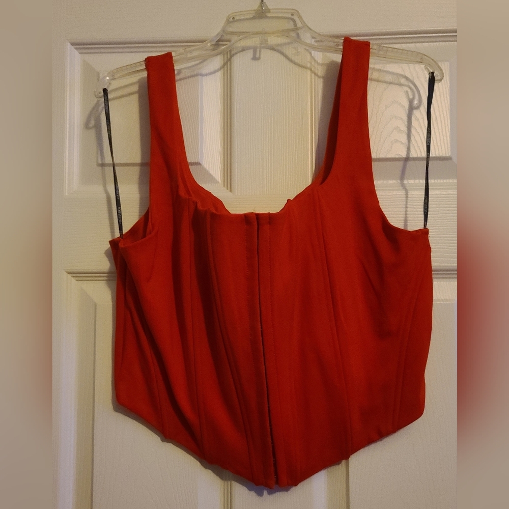 Forever 21 Vibrant Red Corset Top